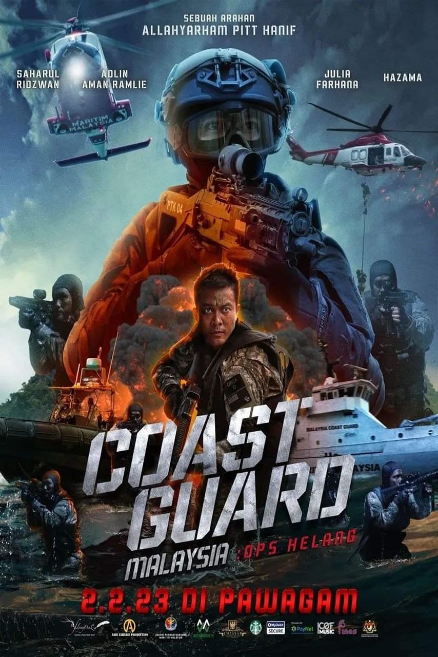 Coast Guard Malaysia: Ops Helang Hindi Dubbed Movie Poster (2023)