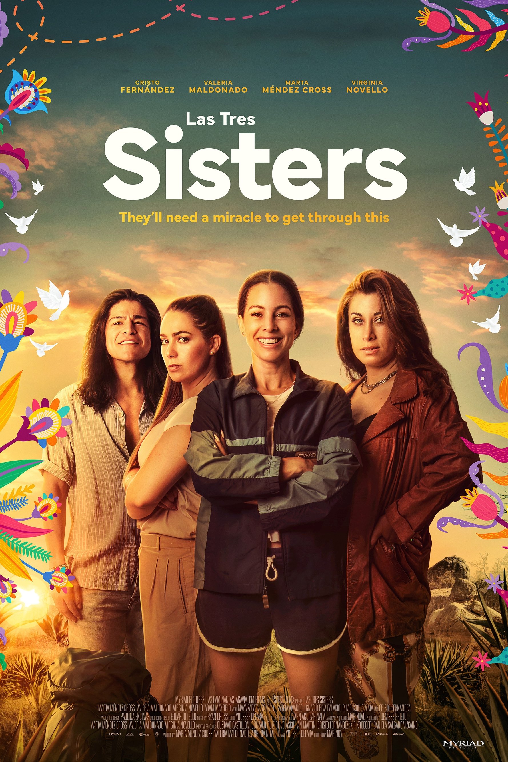 Las Tres Sisters Hindi Dubbed Movie Poster (2025)